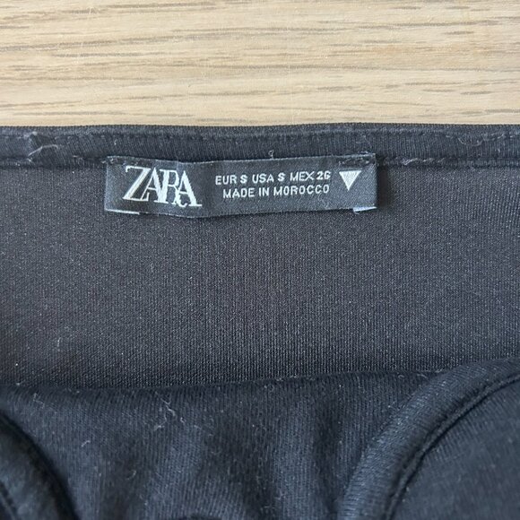 Cropped Black Zara Corset Top - Picture 2 of 2